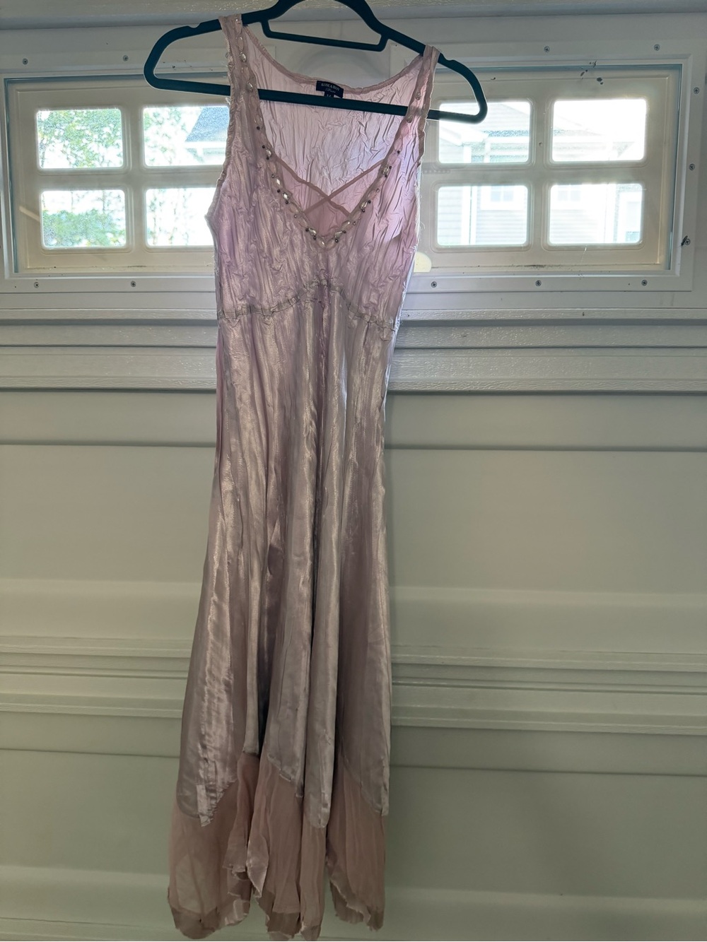 Komarov waterfall crinkle  Maxi Dress